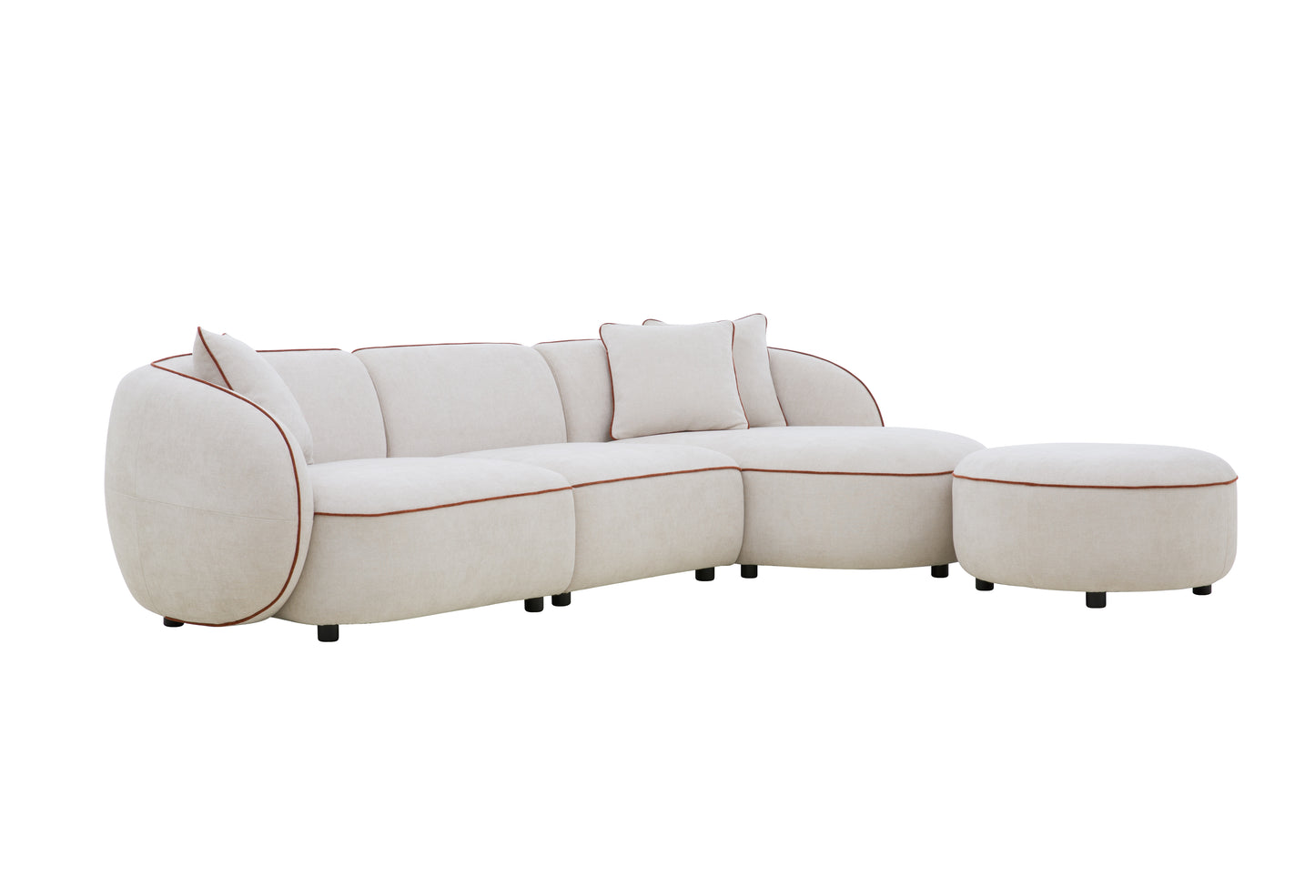 Yūgen Sectional and Ottoman Set
