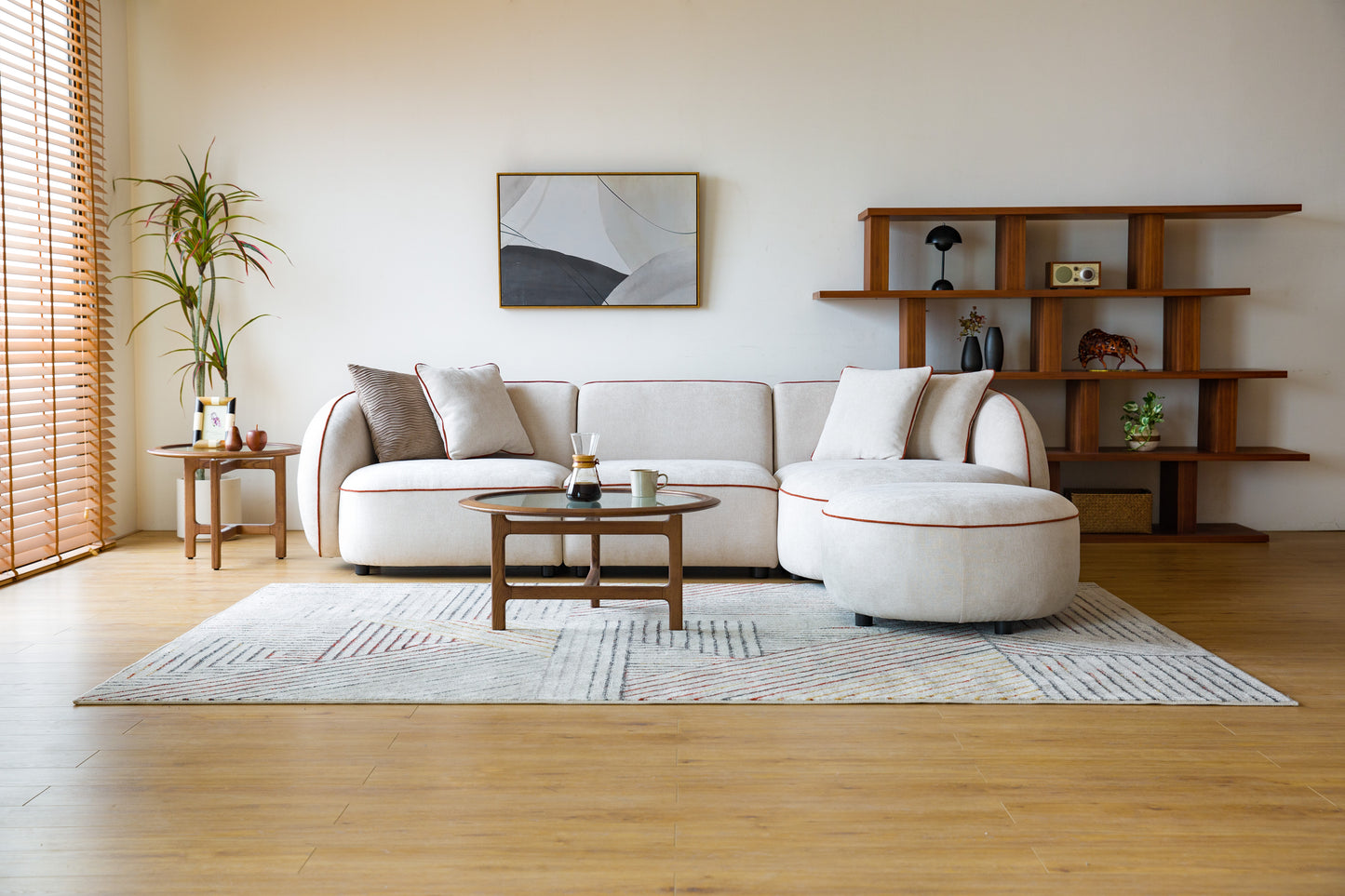 Yūgen Sectional and Ottoman Set