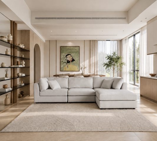 YASURA Modular Sofa & Ottoman Set