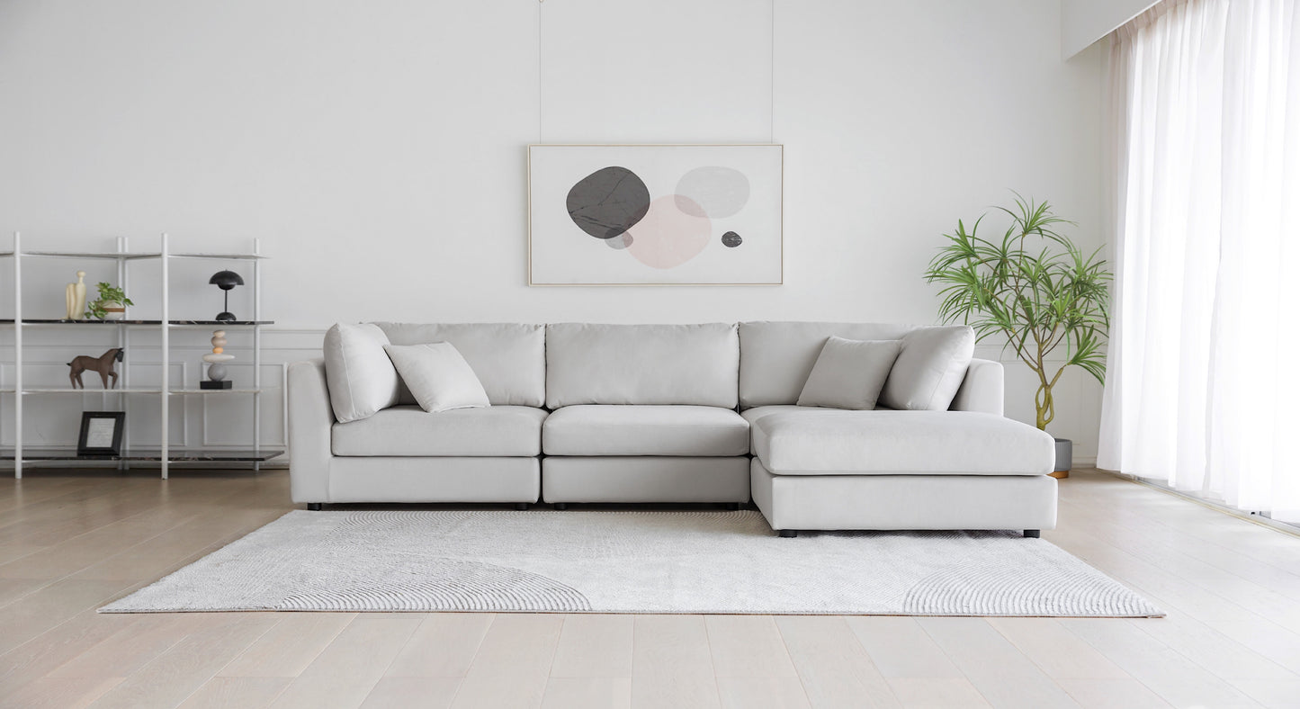 YASURA Modular Sofa & Ottoman Set