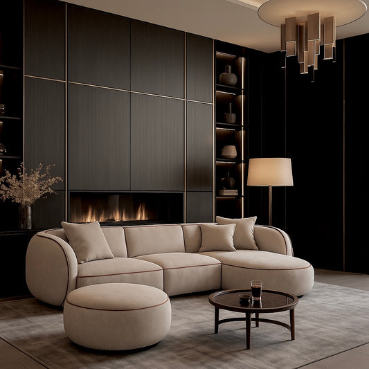 Yūgen Sectional and Ottoman Set