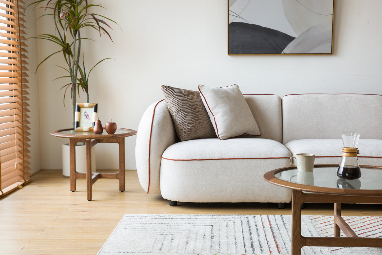 Yūgen Sectional and Ottoman Set